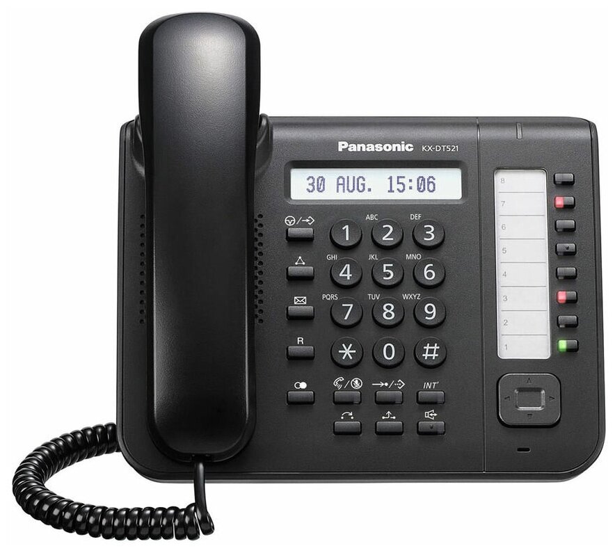 Цифровой системный телефон Panasonic KX-DT521RU Чёрный