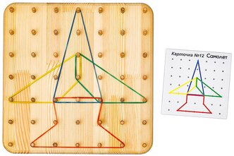 Развивающее пособие из дерева Геоборд