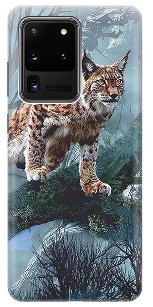 Чехол - накладка ArtColor для Samsung Galaxy S20 Ultra с принтом "Дикая рысь"