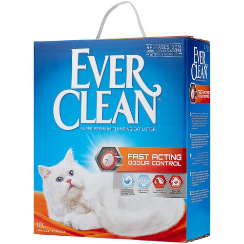 Комкующийся наполнитель Ever Clean Fast Acting, 10л комкующийся наполнитель ever clean multiple cat 10л 1 шт