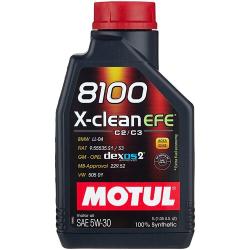 MOTUL Масло Моторное Motul 8100 X-Clean Efe 5w-30 Синтетическое 208 Л 109474