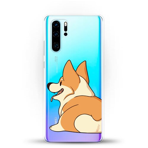 фото Силиконовый чехол корги на huawei p30 pro andy & paul