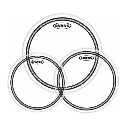 EVANS ETP-EC2S CLR-S - комплект пластиков 12'13'16' Edge control Clear