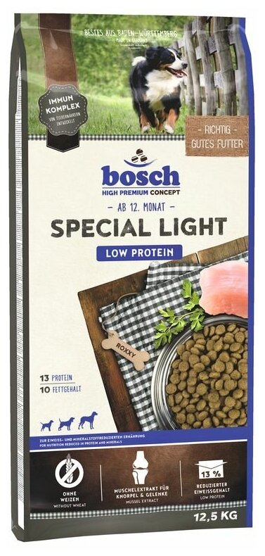 Сухой корм Bosch Special Light для собак всех пород с пониженным содержанием белка 12,5 кг