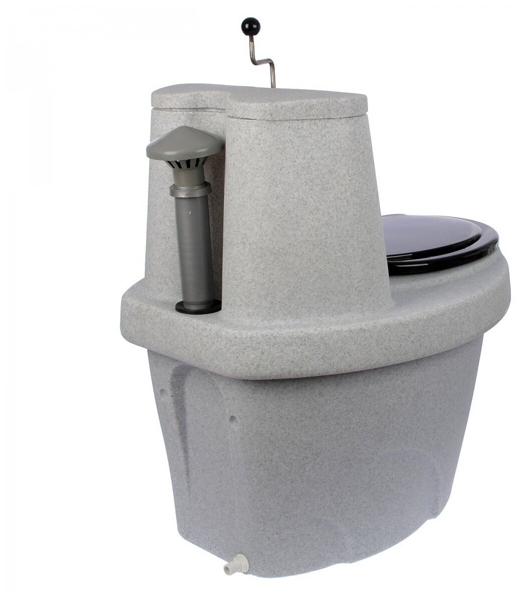 Торфяной туалет "Rostok" белый гранит - фотография № 4