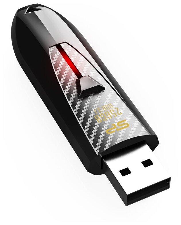 Флешка USB SILICON POWER Blaze B25 16Гб, USB3.0, черный [sp016gbuf3b25v1k] - фото №3