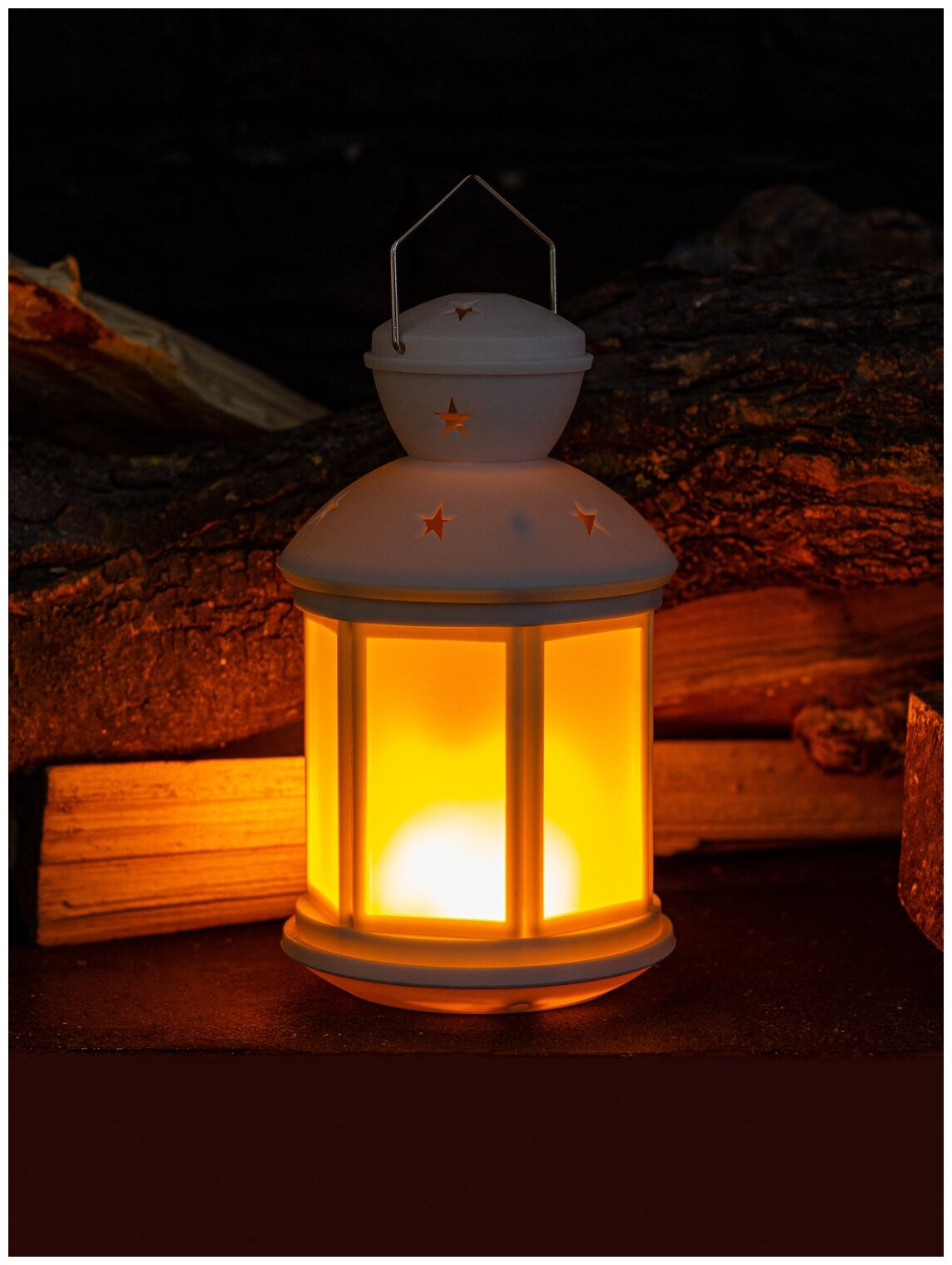 Светильник настольный Artstyle светодиодный, фонарь, с эффектом пламени свечи, белый (TL-951W) - фотография № 2