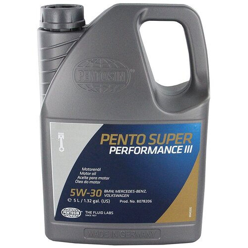 фото Синтетическое моторное масло pentosin pento super performance iii 5w-30 5 л