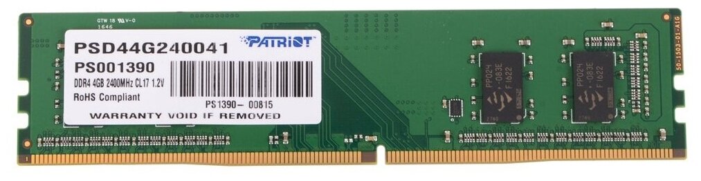 Память DIMM DDR4 4gb 2400Mhz Patriot PSD44G240041 .