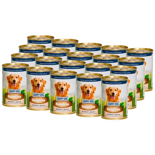 корм для собак happy dog naturline ягненок с рисом 1 уп х 10 шт х 410 г корм для собак Happy Dog NaturLine, ягненок, с рисом 1 уп. х 20 шт. х 410 г (для средних и крупных пород)