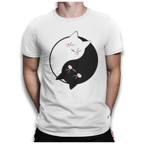 фото Футболка dream shirts котики инь-янь мужская m белая