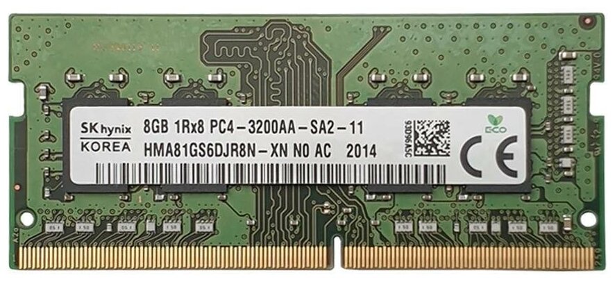 Оперативная память Hynix 8 ГБ DDR4 3200 МГц SODIMM CL22 HMA81GS6DJR8N-XN