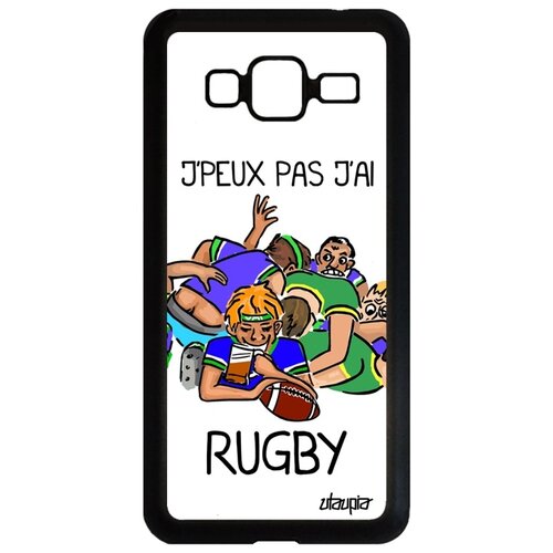 фото Чехол для смартфона samsung galaxy j3 2016, "не могу - у меня регби!" карикатура игра utaupia