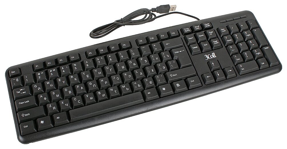 Клавиатура 3Cott 3C-WKB-600B Classic Black USB