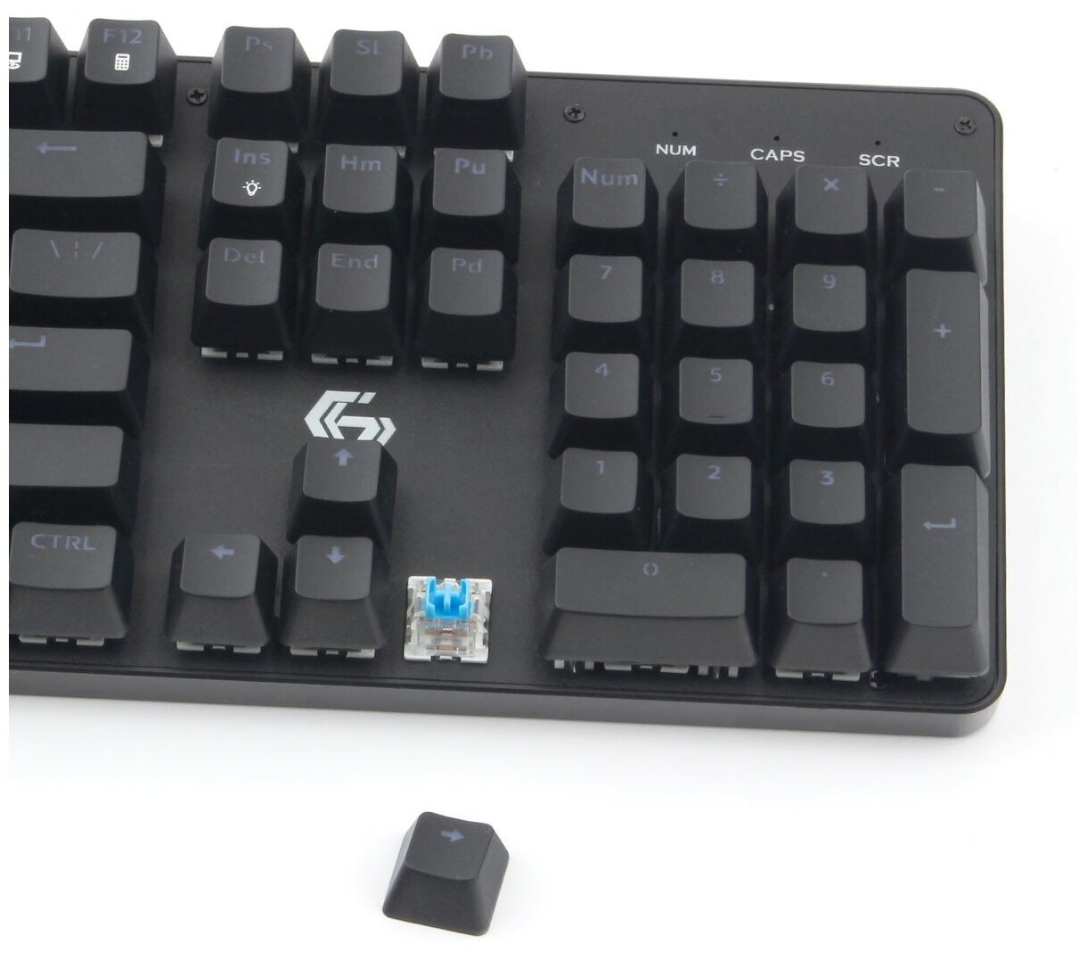 Клавиатура Gembird чёрная, USB, Outemu Blue, 104 кл., Rainbow, 9 реж., 1,5м - фото №12