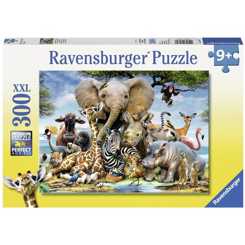 пазл вкладыш d1286 африканские друзья Пазл Ravensburger XXL Африканские друзья (13075), 300 дет., 36х49х36 см