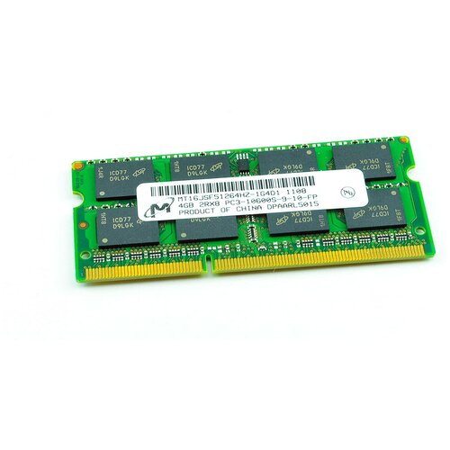 Оперативная память Micron 4 ГБ DDR3 1333 МГц SODIMM CL9 MT16JSF51264HZ-1G4D1 92000₽