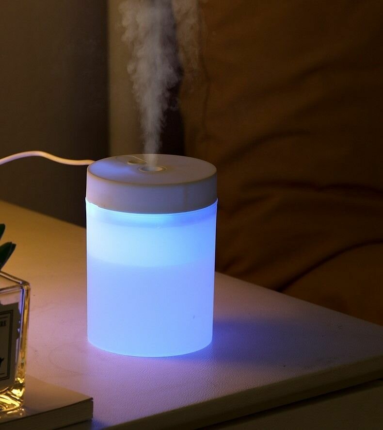 Увлажнитель воздуха ультразвуковой портативный с подсветкой для использования дома, в офисе. Аромадиффузор с питанием от USB. Ночник настольный. - фотография № 4
