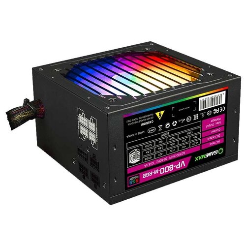 Блок питания GameMax VP-800-M-RGB 800W черный