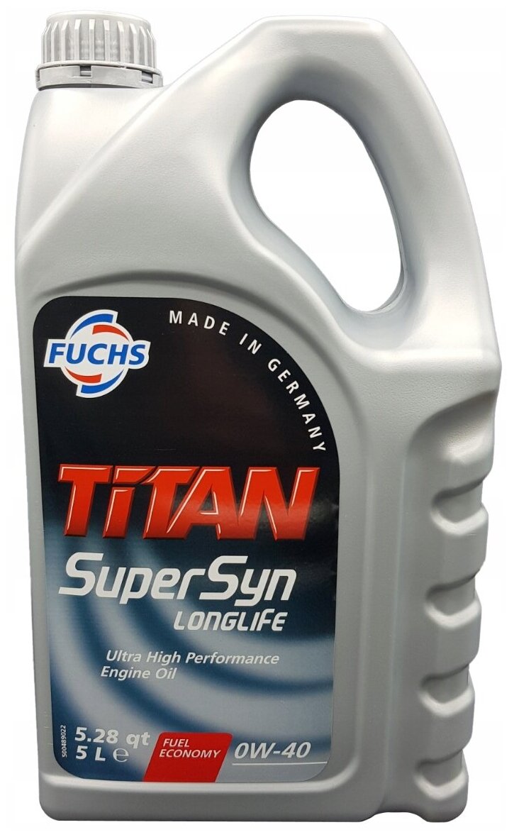 FUCHS Fuchs Titan Supersyn Longlife 0W-40 5 Л Масло Моторное