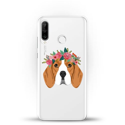 фото Силиконовый чехол бигль с цветами на honor 20s andy & paul