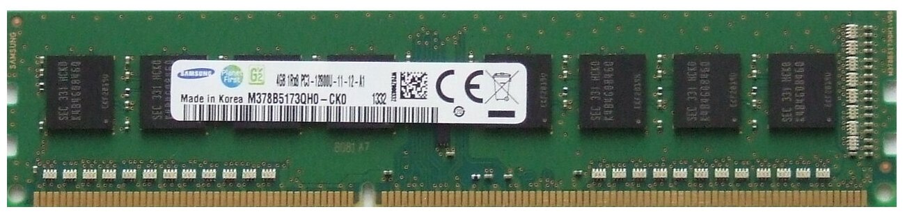 Оперативная память Samsung 4 ГБ DDR3 1600 МГц DIMM CL11 M378B5173QH0-CK0