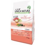 Сухой корм для собак Unica Natura ягненок, с рисом, с бобовыми (для средних и крупных пород) - изображение