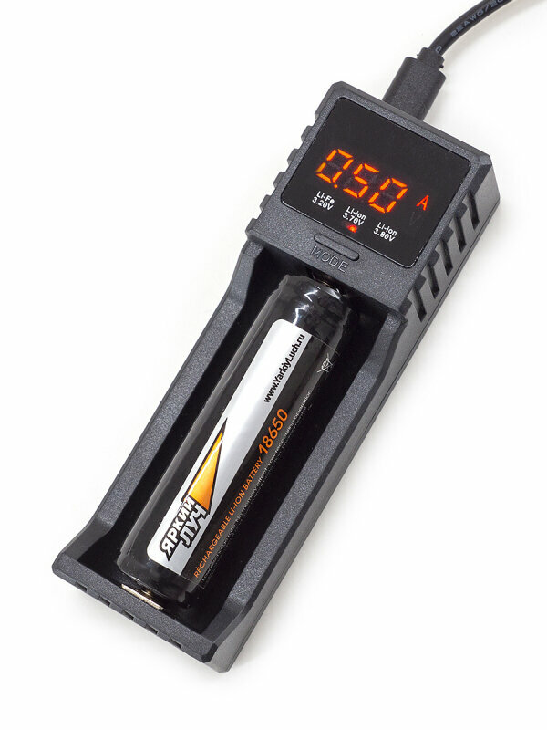 Зарядное устройство яркий ЛУЧ LC-20 для аккумуляторов Li-ion IMR LiFePO4 Ni-MH/Cd выбор тока LCD дисплей от USB