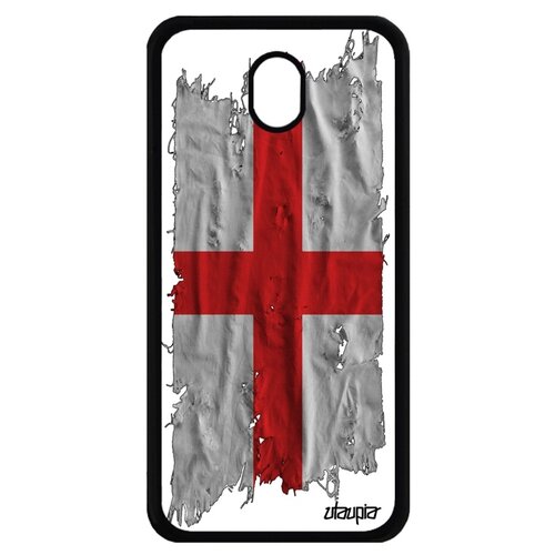 фото Чехол для мобильного samsung galaxy j7 2017, "флаг англии на ткани" государственный патриот utaupia