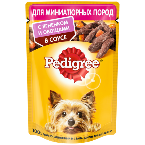 Влажный корм для собак Pedigree ягненок, с овощами 1 уп. х 1 шт. х 85 г