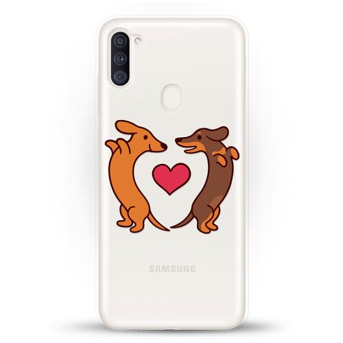 фото Силиконовый чехол love таксы на samsung galaxy a11 andy & paul
