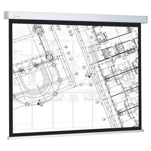 Рулонный матовый белый экран cactus Wallscreen CS-PSW-104x186, 84, белый