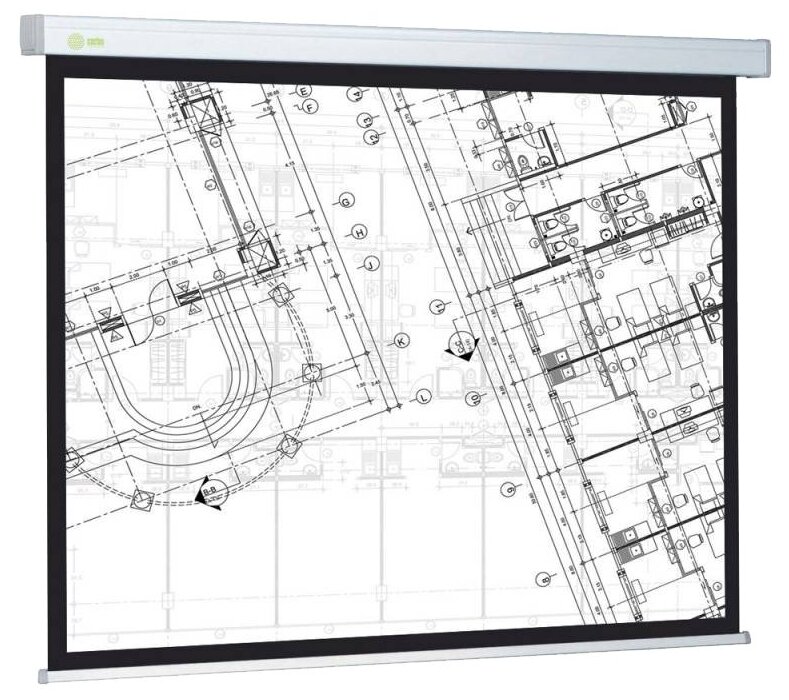 Экран настенно-потолочный CACTUS 104.6x186см, 16:9 Wallscreen CS-PSW-104x186 рулонный белый (CS-PSW-104X186)