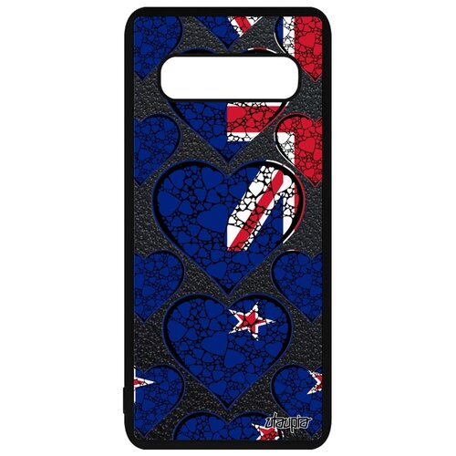 фото Чехол на мобильный samsung galaxy s10 plus, "флаг новой зеландии с сердцем" патриот utaupia