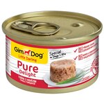Влажный корм для собак GimDog Little Darling Pure Delight, тунец, говядина, с рисом (для мелких пород) - изображение