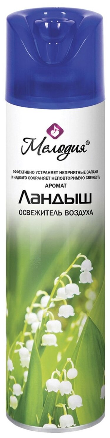 Освежитель воздуха аэрозольный 300 мл мелодия "ландыш", 605344