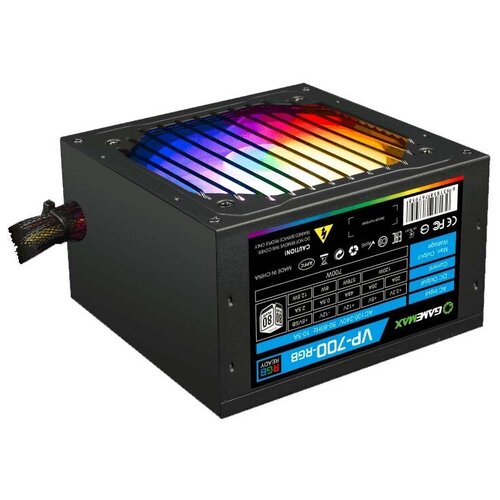Блок питания GameMax VP-700-RGB 80+, ATX 700W Ultra quiet