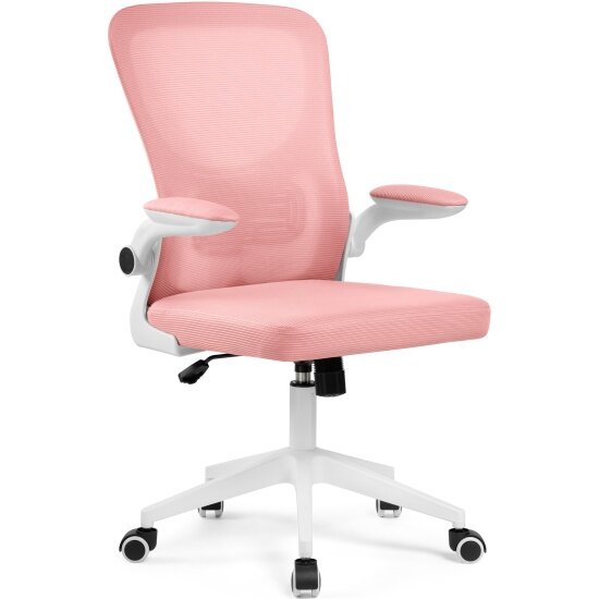 Кресло офисное Woodville Konfi pink / white