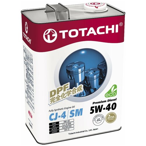 фото Синтетическое моторное масло totachi premium diesel 5w-40 4 л