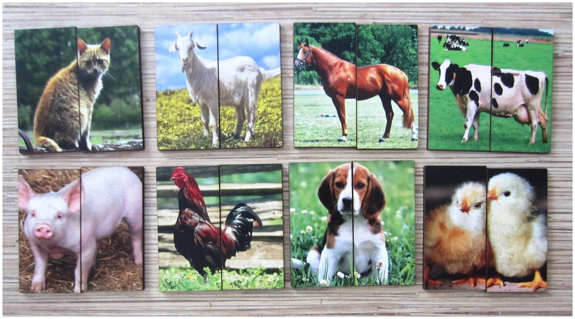 Картинки-половинки Smile Decor "Домашние животные" в шкатулке (А010)