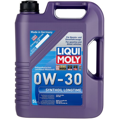 фото Синтетическое моторное масло liqui moly synthoil longtime 0w-30 5 л