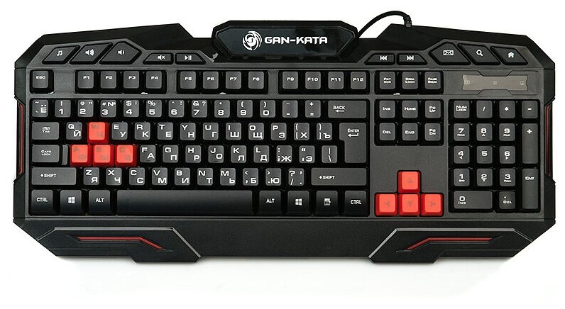Игровая клавиатура Dialog KGK-11U Black USB black/red, русская, 1 шт.