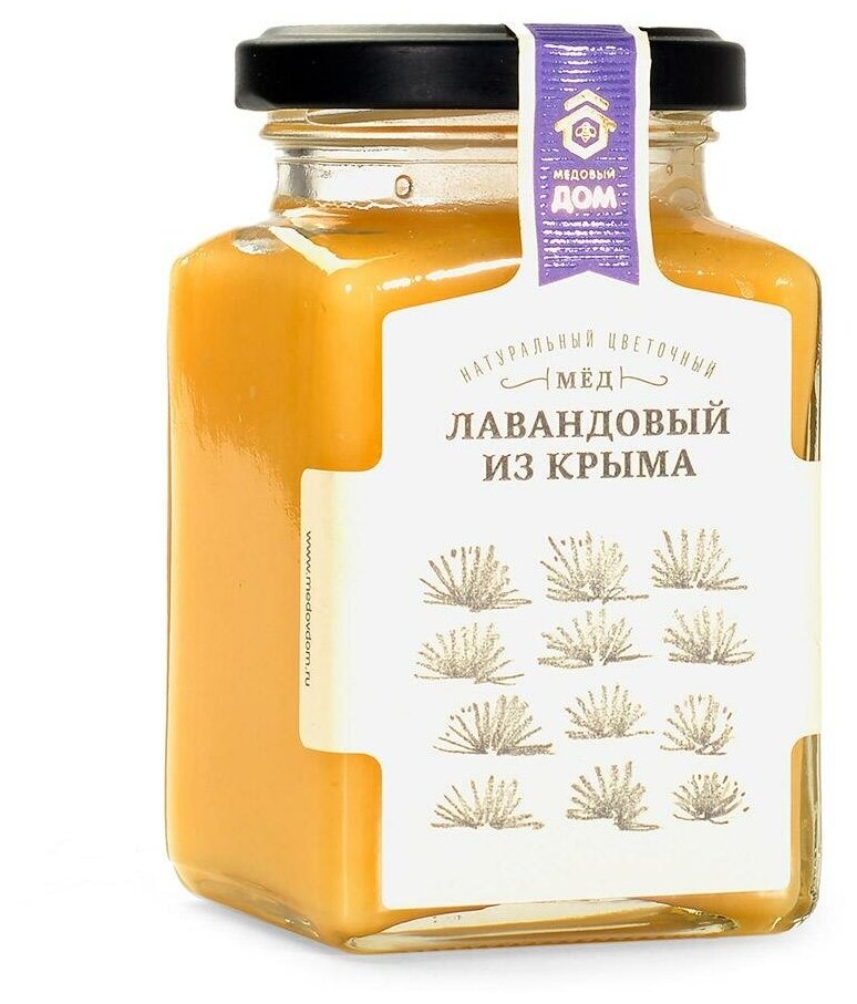 Мёд "медовый ДОМ", натуральный цветочный лавандовый из Крыма 320г - фотография № 2
