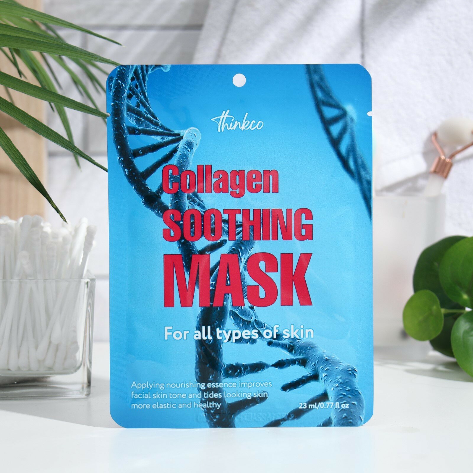 Маска тканевая для лица Thinkco Collagen с коллагеном, 23 мл - фото №4
