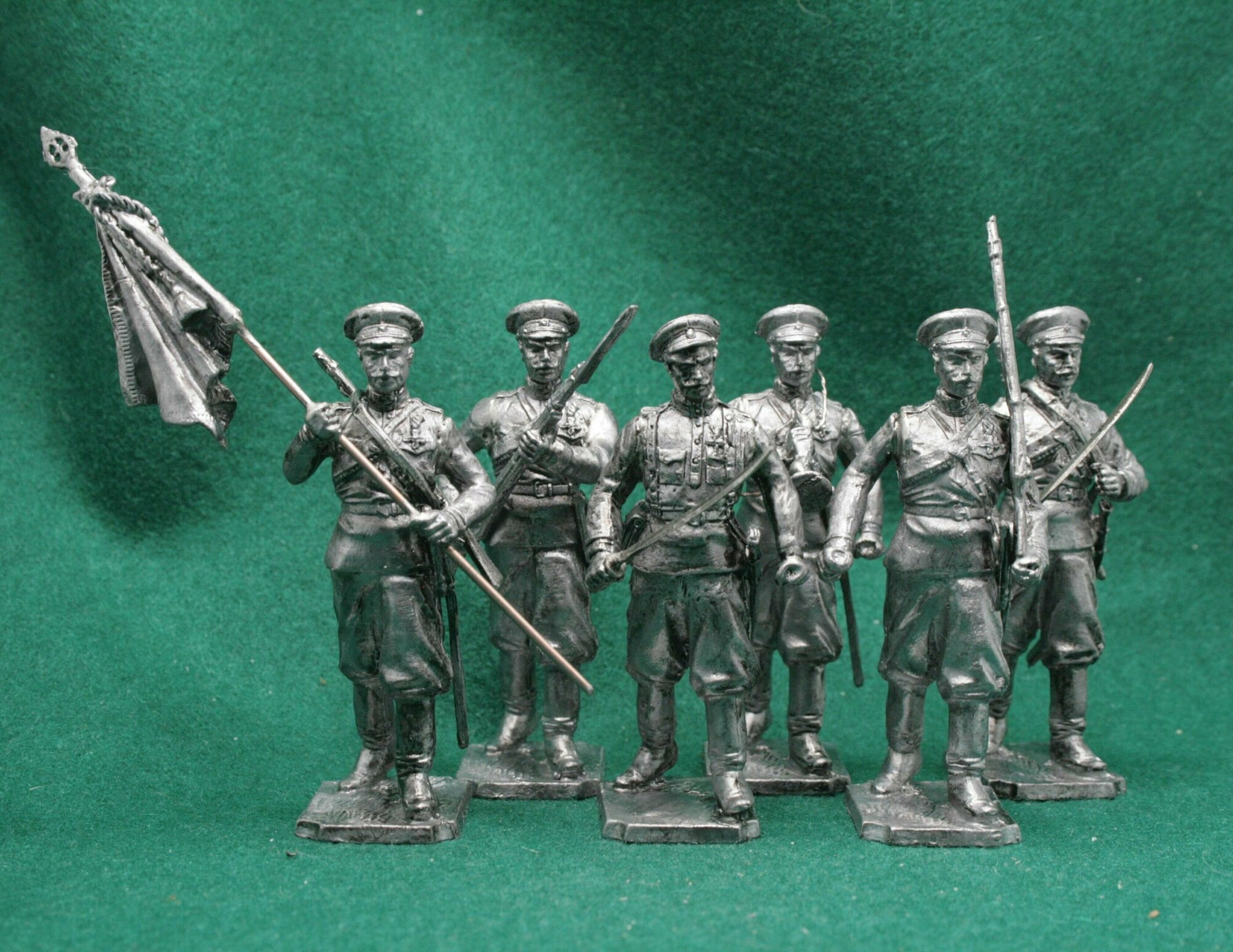 Набор Оловянных солдатиков 54 мм Казаки 3-го Донского казачьего атамана Ермака Тимофеева полка 1914 г