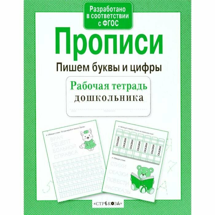 Рабочая тетрадь дошкольника. Прописи. Пишем буквы и цифры - фото №4