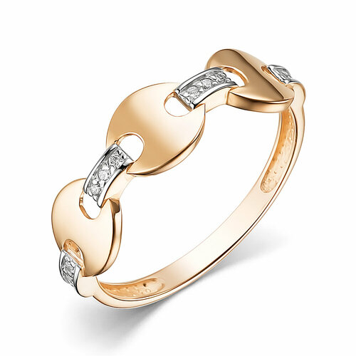 фото Кольцо, золото, 585 проба, фианит, размер 17.5 юз корона