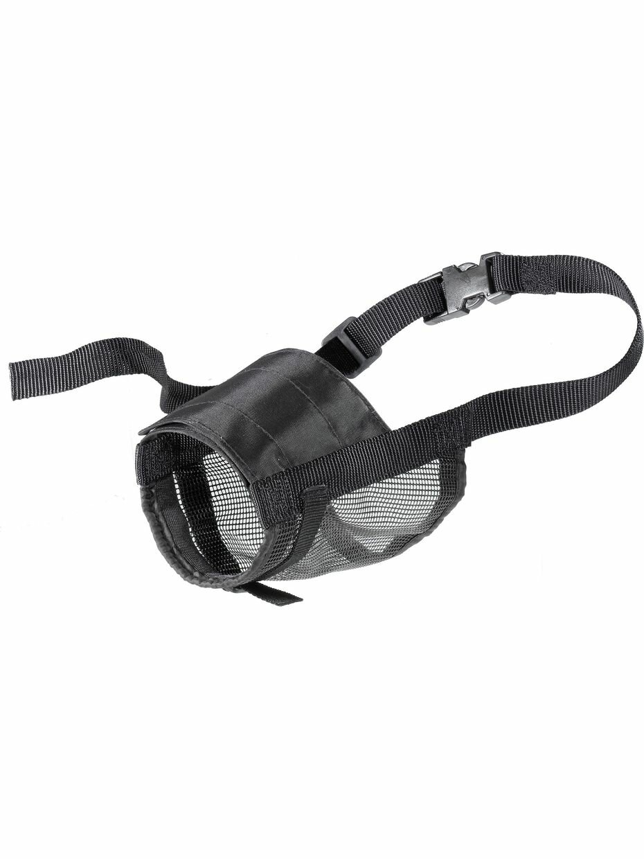 Ferplast мягкий намордник MUZZLE NET XXLARGE с сеткой для собак (15х6 см) - фото №5