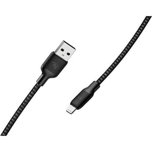 Кабель Itel L22N(ICD-L22N) USB (m)-Lightning (m) 1м черный коробка (упак:1шт)