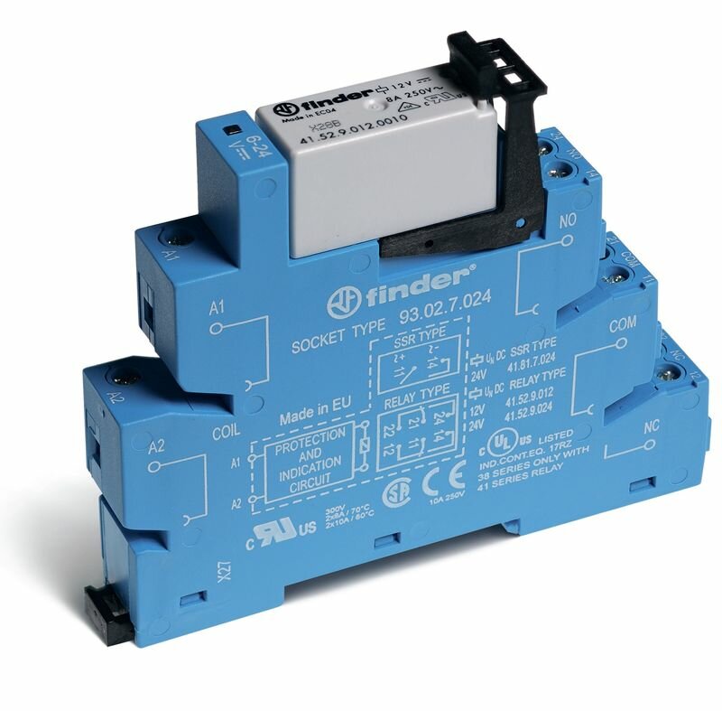 фото Finder Интерфейсные модули реле Электромеханические реле, Винтовые клеммы, Контакты AgNi,